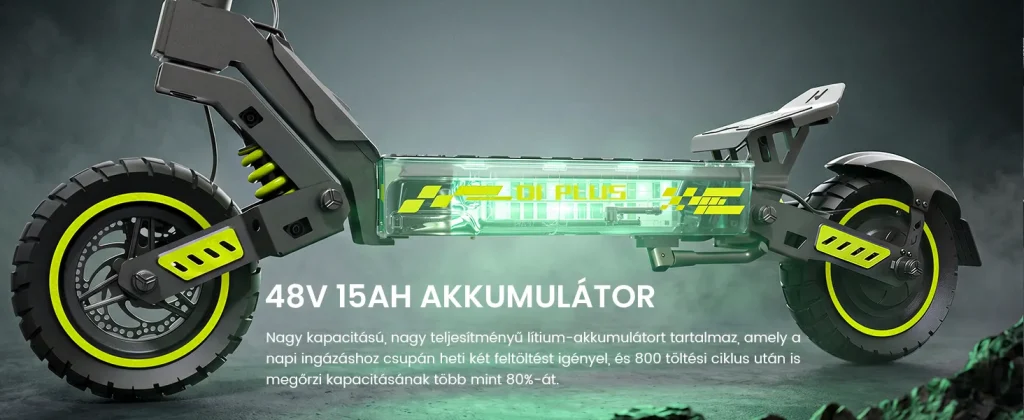 48V 15Ah akkumulátor – hosszú élettartam, kevés töltés