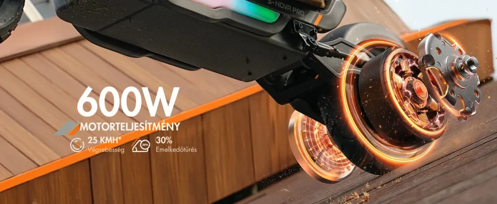 600 W motor, 30%-os emelkedő